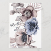 Elégant romantique Aquarelle Floral Menu Mariage (Dos)