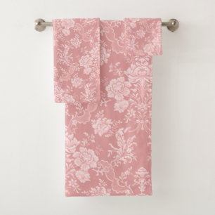 Élégant romantique chic floral Damask-Pastel ros