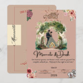 Elégant Romantique Faire-part de mariage Love Nigh (Devant / Derrière)