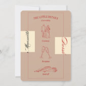 Elégant Romantique Faire-part de mariage Love Nigh (Dos)