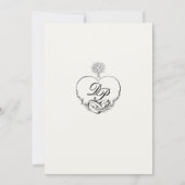 Élégant romantique monogramme Classic Faire-part d (Dos)