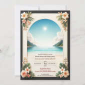 Elégant Romantique Plage Mariage Invitation (Devant)