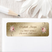 Élégant romantique, Rose, Étiquette de adresse Con (En situation)