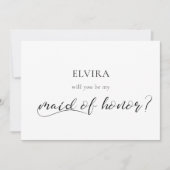 Elégant romantique serez-vous ma carte d'honneur (Devant)