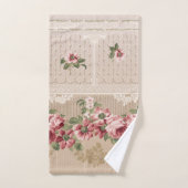 Élégant romantique victorien rose floral (Serviette à main)