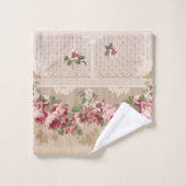 Élégant romantique victorien rose floral (Gant de toilette)