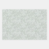 Elegant Romantisch Bloemenpatroon Sage Inpakpapier Vel (Voorkant 2)
