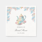 Elegant Romantisch Bruids Tea Party Vrijgezellenfe Servet (Voorkant)