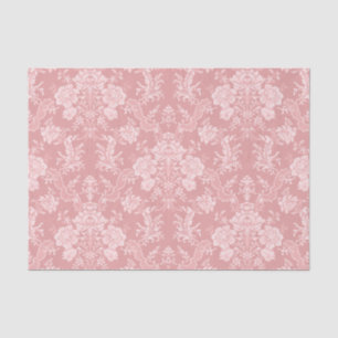 Elegant Romantisch Chic Bloemen Damask-Pastel Roze Tissuepapier
