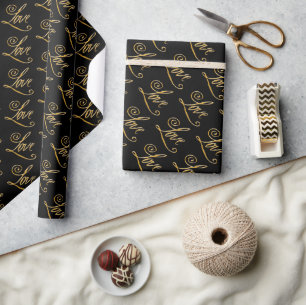 Elegant, romantisch, liefde cadeaupapier
