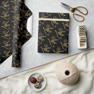 Elegant, romantisch, liefde cadeaupapier