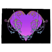 Elegant, Romantisch Paars Hart met Vlaanderen Groot Cadeauzakje (Achterkant)