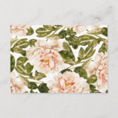 Elegant Romantisch Roos Bruiloft Receptie Kaart (Achterkant)