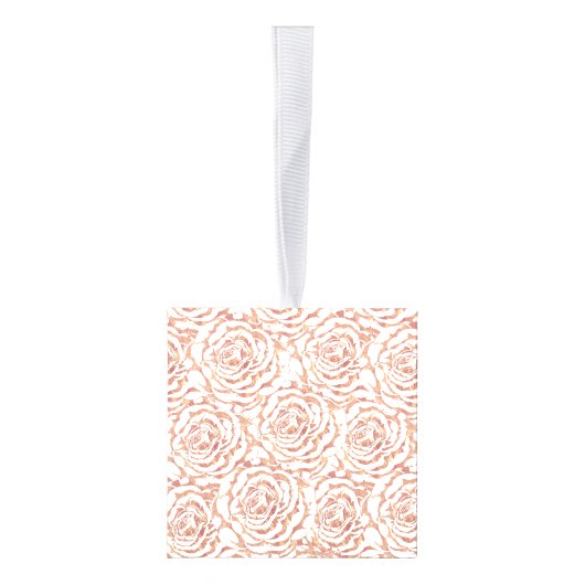 Elegant romantisch roos Gold rozen bruiloft design Kubus Ornament (Rechts)