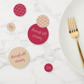 Elegant Romantisch Script Sand & Magenta Confetti (Groep)