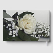 Elegant & Romantisch Witte Roos Personaliseren Gastenboek (Achterkant)