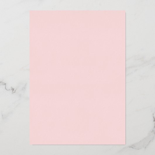 Elegant Romantisch Zacht Roze Boog Vrijgezellenfee Folie Uitnodiging (Achterkant)