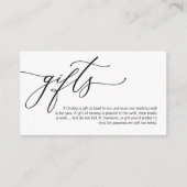 Elegant Romantisch, Zwart script, Een notitie over Informatiekaartje (Voorkant)