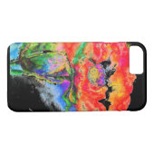 Elegant rood abstract bloemenschilderij waterverf Case-Mate iPhone case (Achterkant (Horizontaal))