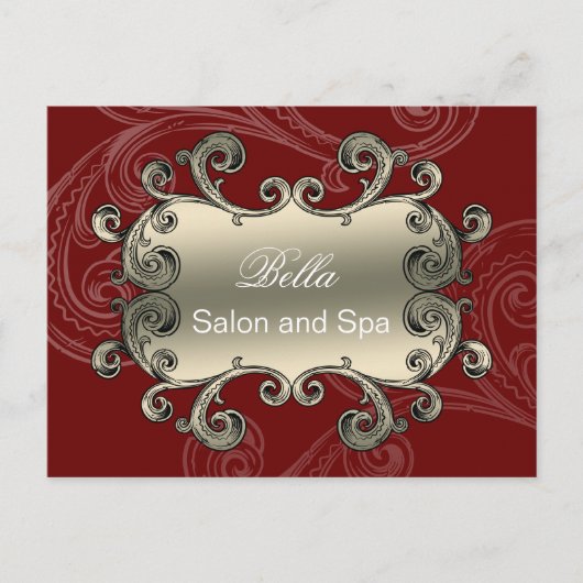 elegant rood bloeiend bedrijf Dankuwel Kaarten (Voorkant)