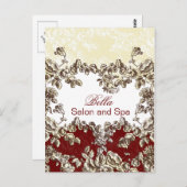 elegant rood bloeiend bedrijf Dankuwel Kaarten (Voorkant / Achterkant)