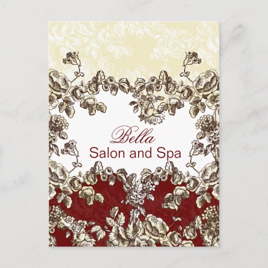 elegant rood bloeiend bedrijf Dankuwel Kaarten (Voorkant)