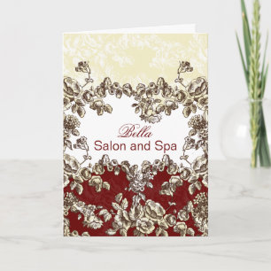 elegant rood bloeiend Zaken Dank u Kaarten