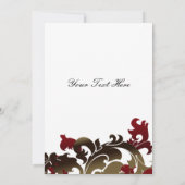 elegant rood bloeiend Zaken Dank u Kaarten (Achterkant)