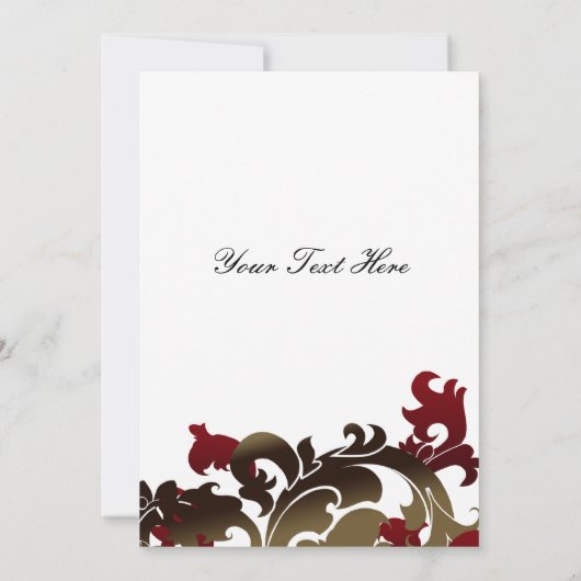 elegant rood bloeiend Zaken Dank u Kaarten (Achterkant)