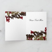 elegant rood bloeiend Zaken Dank u Kaarten (Binnen)