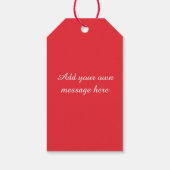 Elegant rood bloemenboeket dank u cadeaulabel (Achterkant)