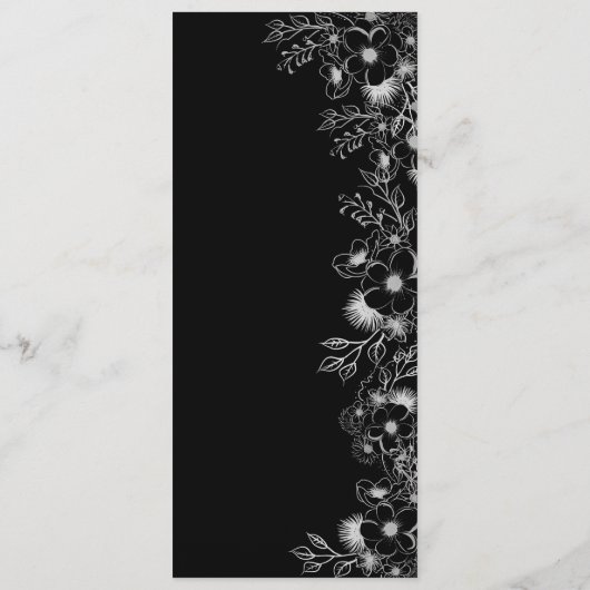Elegant rood bruiloft menu (Achterkant)