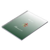 Elegant rood en groen spiraalnotitieboek notitieboek (Linkerzijde)