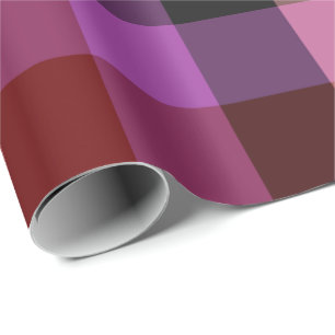 Elegant rood en pruim geruit naadloos patroon cadeaupapier