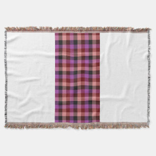 Elegant rood en pruim geruit naadloos patroon deken