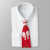 Elegant rood en wit lint stropdas (Gebonden)