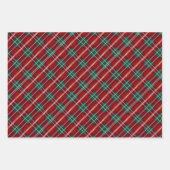 Elegant rood en zwart geruite patroon inpakpapier vel (Voorkant)