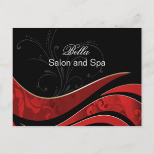 elegant rood flourishbusiness Dankuwel Briefkaart