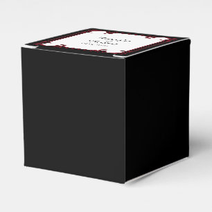 Elegant rood gotisch Lijst bruiloft gunst doos Bedankdoosjes