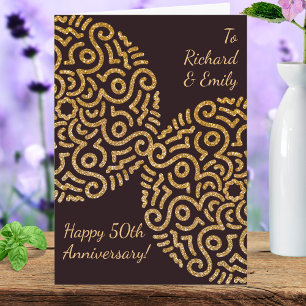 Elegant rood goud mandala bruiloft Jubileum Kaart