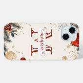 Elegant Rood Goud Monogram Naam Aangepast Case-Mate iPhone Case (Achterkant (horizontaal))