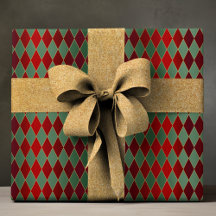 Elegant rood-groen harlekijn luxueus patroon