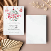 Elegant Rood Groen Kerstvakantie Feest Flyer