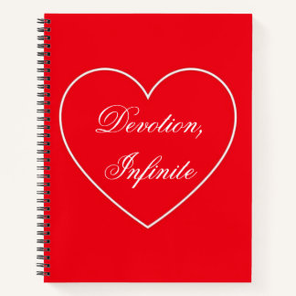 Elegant rood hart spiraal notebook notitieboek