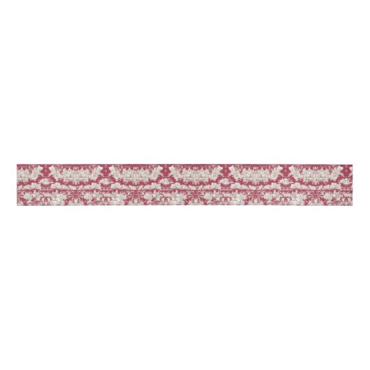 Elegant  rood meer toile de jouy grosgrain lint (Voorkant)