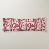 Elegant  rood meer toile de jouy lichaamskussen (Achterkant)