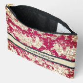 Elegant  rood meer toile de jouy monogram etui (Open)