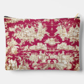 Elegant  rood meer toile de jouy monogram etui (Achterkant)