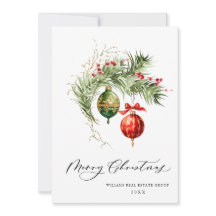 Elegant rood Ornament vrolijk kerstmis corporate