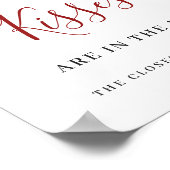 Elegant rood Poinsettia Kerst Vrijgezellenfeest Poster (Hoek)